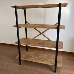 ニトリ　ウッドシェルフ　4段　ラック　木製　棚