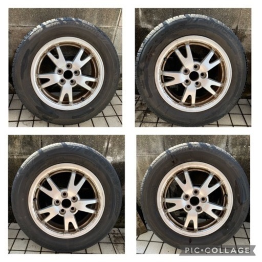 トヨタ・プリウス30・純正アルミホイル・タイヤ付き・15インチ・PCD100×5H・4本セット の画像