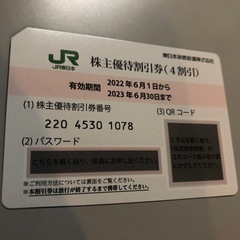 JR東日本 株主優待券