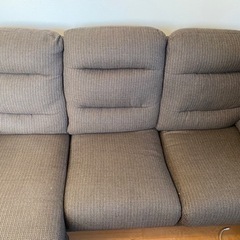 ニトリ 3人がけL字ソファー シミ 毛羽立ち有