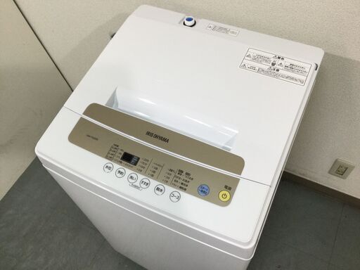 （10/9受渡済）JT5286【IRISOHYAMA/アイリスオーヤマ 5.0㎏洗濯機】美品 2020年製 IAW-T502EN 家電 洗濯 全自動洗濯機 簡易乾燥機能付