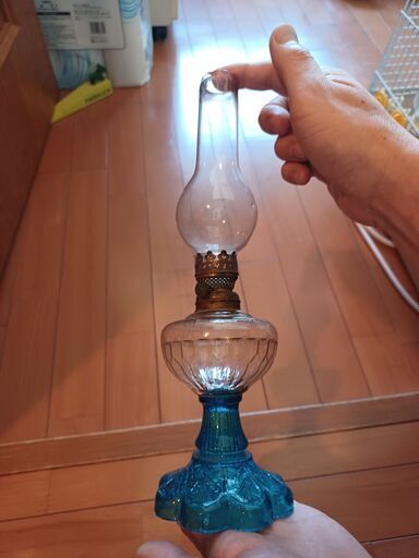 アンティーク　和ガラス　骨董　骨董品　古美術　ランプ　オイルランプ