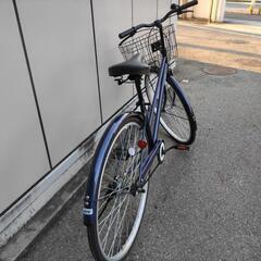 【美品】27インチ 自転車 シティサイクル  紺色