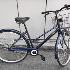 【美品】27インチ 自転車 シティサイクル  紺色