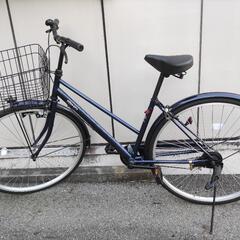 【美品】27インチ 自転車 シティサイクル  紺色