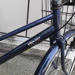 【美品】27インチ 自転車 シティサイクル  紺色