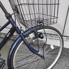 【美品】27インチ 自転車 シティサイクル  紺色