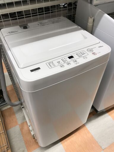 洗濯機 ヤマダ YWM-T45H1 2021年製 ※動作チェックOK/当店6ヶ月保証