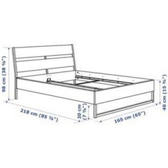 【IKEA】クィーンベッド TRYSILベッドフレーム・すのこ・マットレス