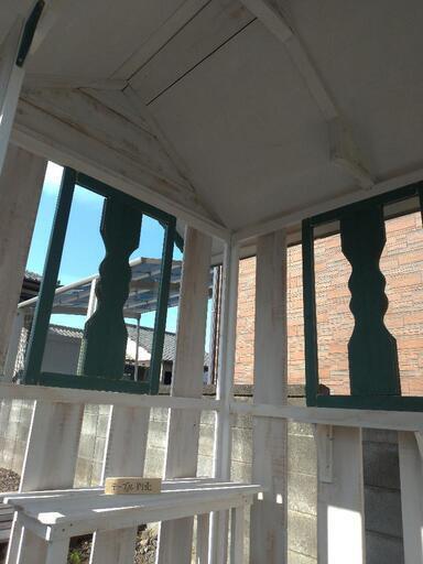 手作り ハンドメイド 小屋 東屋 フリースペース w312×d132×h245 BK-03