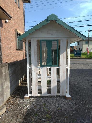 手作り ハンドメイド 小屋 東屋 フリースペース w312×d132×h245 BK-03 