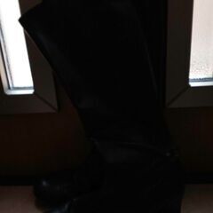 黒ロングブーツ 23.5cm  合成皮革