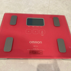 【オムロン(OMRON)の体重計ピンク】★スリムサイズ