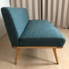 【お譲り先決定】ソファ ソファー 2人掛け ファブリック 北欧 ナチュラル 二人用 ソファ 2Pソファ ベンチソファ プリ2Pソファ