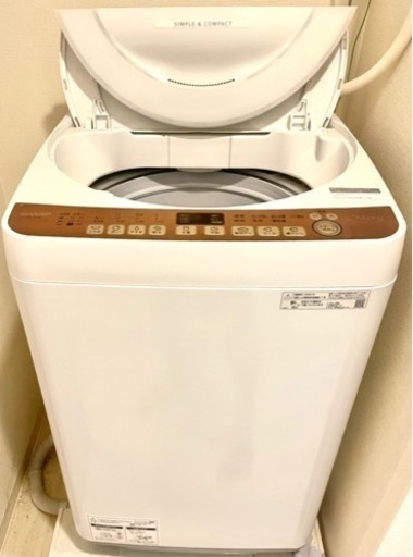 全自動洗濯機　シャープ　ES-T712