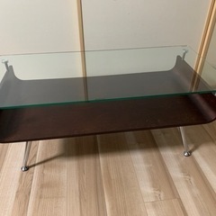 テーブル、ガラス天板、ローテーブル、リビングテーブル