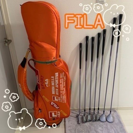 FILA ゴルフ キャディーバッグ オレンジ FILA キャディバッグ ゴルフ