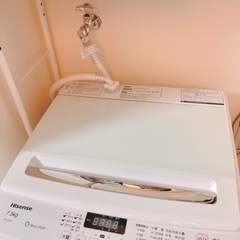 1年未満】2021年製7.5kg 全自動洗濯機 ハイセンス