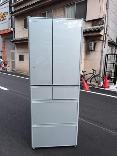 新商品入荷475L日立タッチパネル画面自動製氷付き　強化ガラスドア大阪市内配達設置無料保証有り