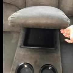 6人掛け　外国製家具リクライニングソファー