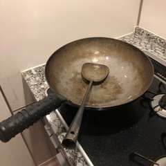 32cm  鉄製　打出　中華鍋　　