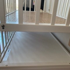 値下げ ハイタイプベッド YA135 ベビーベッド　ヤマサキ　日本製　収納棚つき