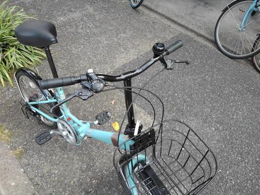 中古自転車2235 前後タイヤ新品！ 折り畳み 20インチ 6段ギヤ