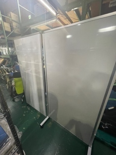 2連　ホワイトボード　パーテーション　中古