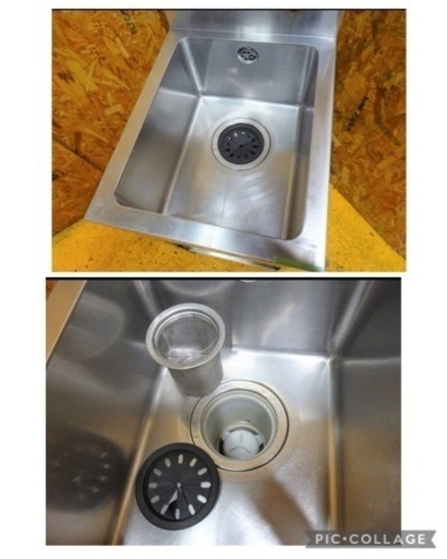 800-015)業務用 ステンレス 1槽シンク W450D600H800BG150 一槽 流し台