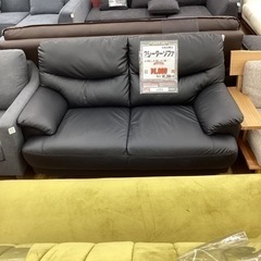 KJ-9【新入荷　リサイクル品】2シーターソファ　黒　キズ KJ-9【新入荷 リサイクル品】2シーターソファ 黒 キズ 【公式通販】