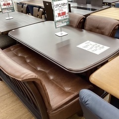 KJ-10【新入荷　アウトレット】ベンチダイニング4点セット　ブラウン