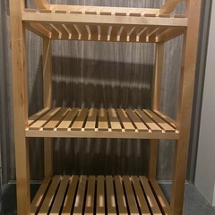 IKEA ワゴン MOLGER モルゲル 木製 バーチ キッチン...