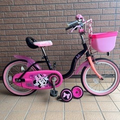 ミニーちゃん 子ども 自転車 補助輪つき