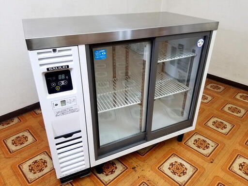 美品 2020年製 フクシマガリレイ スライド扉小型冷蔵ショーケース LGU-090RE 900×450×800