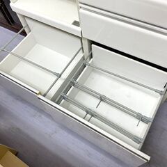 レンジボード 幅114×奥行55×高さ205cm キッチン収納 食器棚 白 