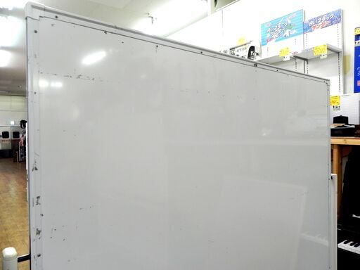 ホワイトボード 無地 キャスター付き 幅129×奥56×高180cm 事務用品