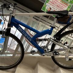 GIANT マウンテンバイク MTB 自転車 GIANT MILD SEVEN 26インチ 変速あり Mサイズフレーム 42センチ ブルー【ユーズドユーズ名古屋天白店】J2122