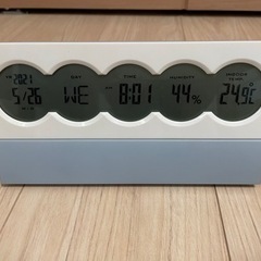 温度、湿度計付き置時計
