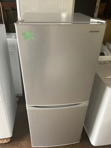 ☆中古￥13,800！【会員価格￥13,800】IRIS OHYAMA　142㍑2ドア冷蔵庫　家電　2021年製　IRSD-14A-S型　幅50cmｘ奥行55cmｘ高さ122cm　【BJ014】