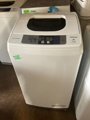 ☆中古￥9,800！【会員価格￥9,000】HITACHI　5.0kg洗濯機　家電　2018年製　NW-50B型　幅54cmｘ奥行51cmｘ高さ97cm【BJ017】