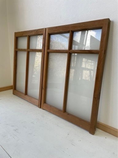 小窓　ガラス　建具　古民家　昭和レトロ　アンティーク  ジャンク
