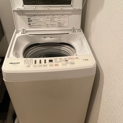 洗濯機 ハイセンス 4.5kg全自動洗濯機 エディオンオリジナル...