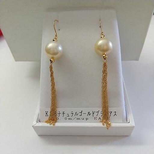K18 ナチュラルゴールドブラピアス