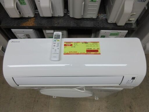 K03542　ダイキン　 中古エアコン　主に6畳用　冷房能力　2.2KW ／ 暖房能力　2.2KW