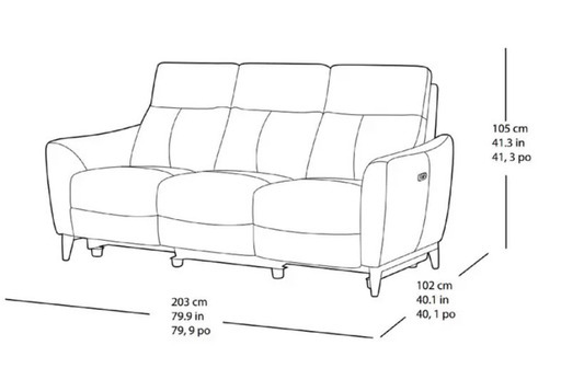 【店頭引き取り限定】Gilman Creek Furniture 電動 革製リクライニングソファ