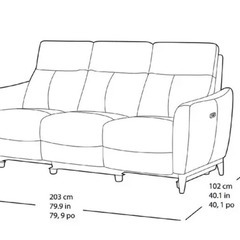 【店頭引き取り限定】Gilman Creek Furniture 電動 革製リクライニングソファ