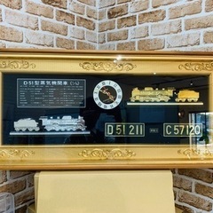 【マニア必見】D51 模型 掛時計 蒸気機関車　