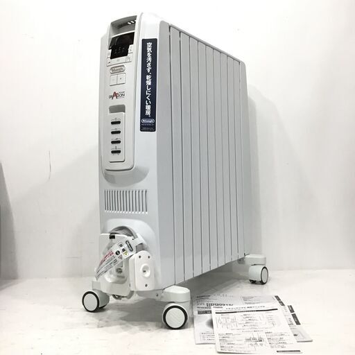 22K594 ジ6 DeLonghi デロンギ ドラゴンデジタル オイルヒーター DDQ0915-WH 10畳～13畳 リモコン付 中古