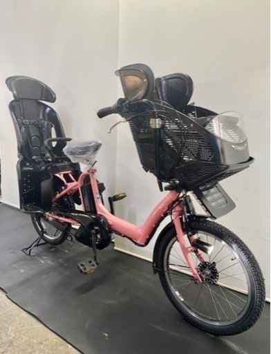 関東全域送料無料 保証付き 電動自転車　ヤマハ　パスキッスミニ　20インチ 3人乗り 8.7ah ピンク