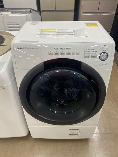 シャープ　ES-S7D-WL　ドラム式洗濯機　中古品　2019年